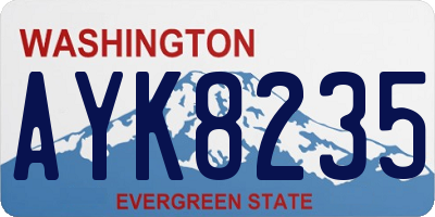 WA license plate AYK8235
