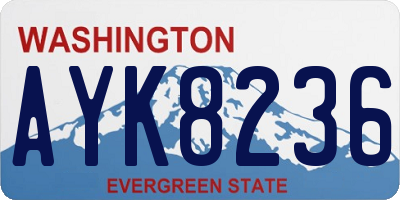 WA license plate AYK8236