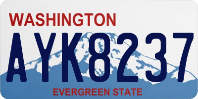 WA license plate AYK8237