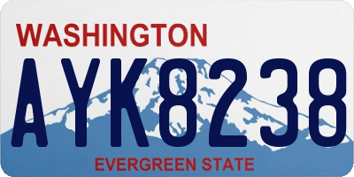 WA license plate AYK8238