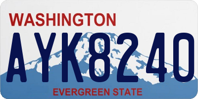 WA license plate AYK8240