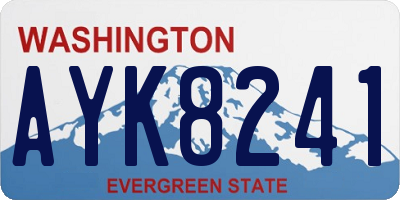 WA license plate AYK8241