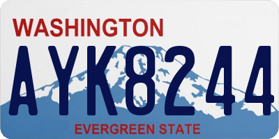 WA license plate AYK8244