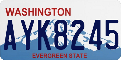 WA license plate AYK8245