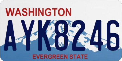 WA license plate AYK8246