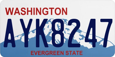 WA license plate AYK8247