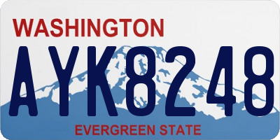 WA license plate AYK8248