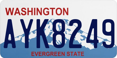 WA license plate AYK8249
