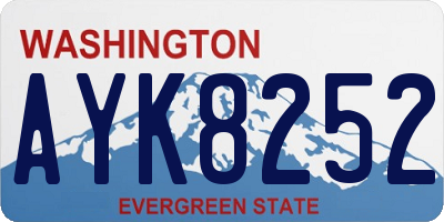 WA license plate AYK8252
