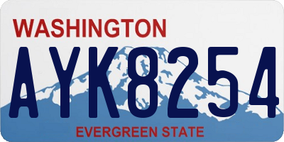 WA license plate AYK8254