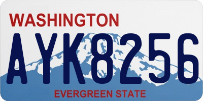 WA license plate AYK8256