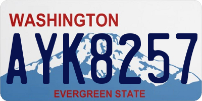 WA license plate AYK8257