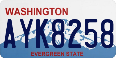 WA license plate AYK8258