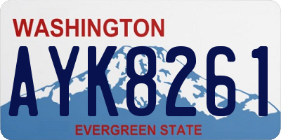 WA license plate AYK8261