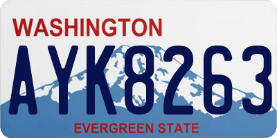 WA license plate AYK8263