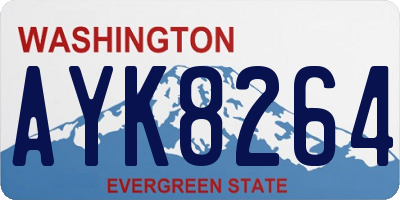 WA license plate AYK8264