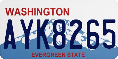 WA license plate AYK8265