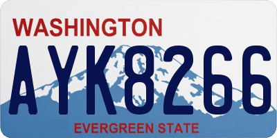 WA license plate AYK8266
