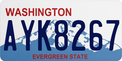 WA license plate AYK8267