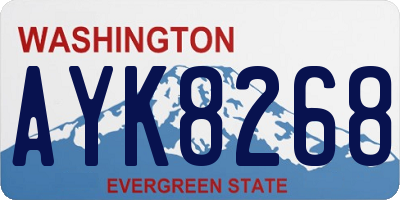 WA license plate AYK8268