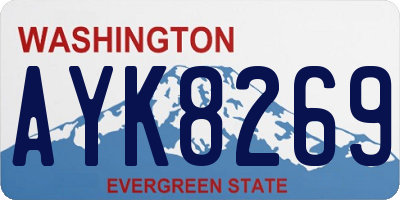 WA license plate AYK8269