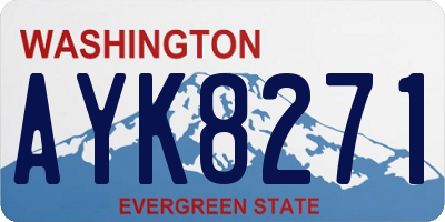WA license plate AYK8271