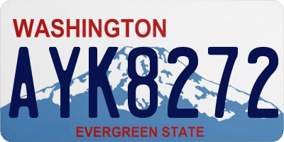 WA license plate AYK8272