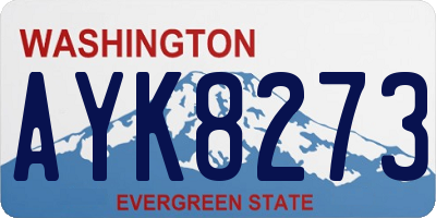 WA license plate AYK8273