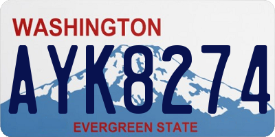 WA license plate AYK8274