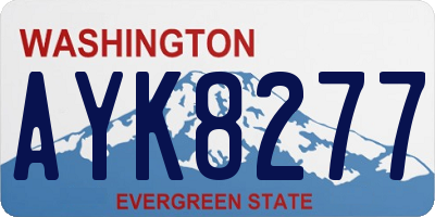WA license plate AYK8277