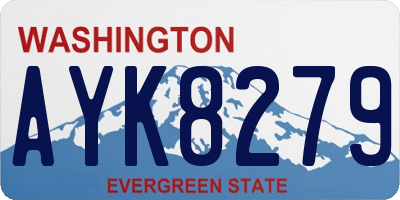 WA license plate AYK8279