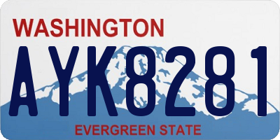 WA license plate AYK8281