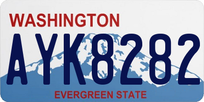 WA license plate AYK8282