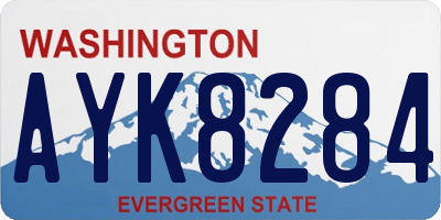 WA license plate AYK8284