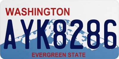 WA license plate AYK8286