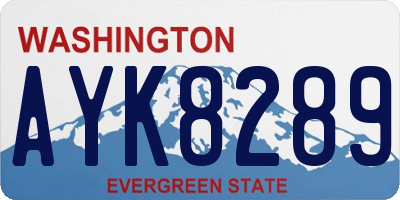 WA license plate AYK8289