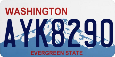 WA license plate AYK8290