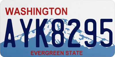 WA license plate AYK8295