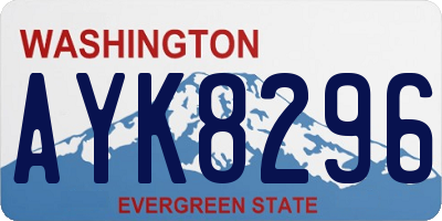 WA license plate AYK8296