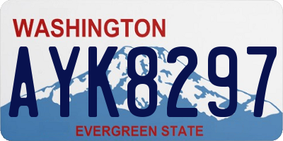 WA license plate AYK8297