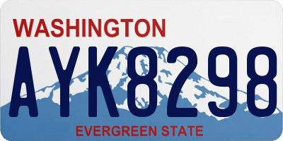 WA license plate AYK8298