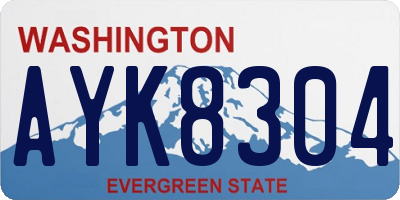 WA license plate AYK8304