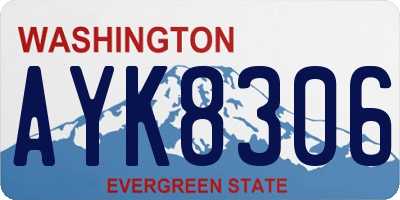 WA license plate AYK8306