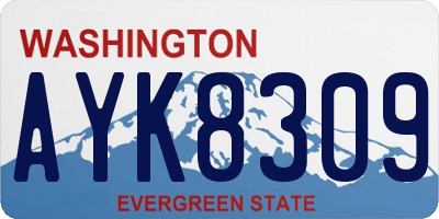 WA license plate AYK8309