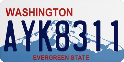 WA license plate AYK8311