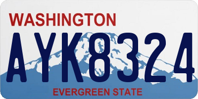 WA license plate AYK8324