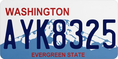 WA license plate AYK8325