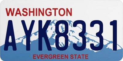 WA license plate AYK8331