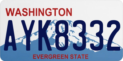 WA license plate AYK8332
