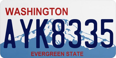 WA license plate AYK8335